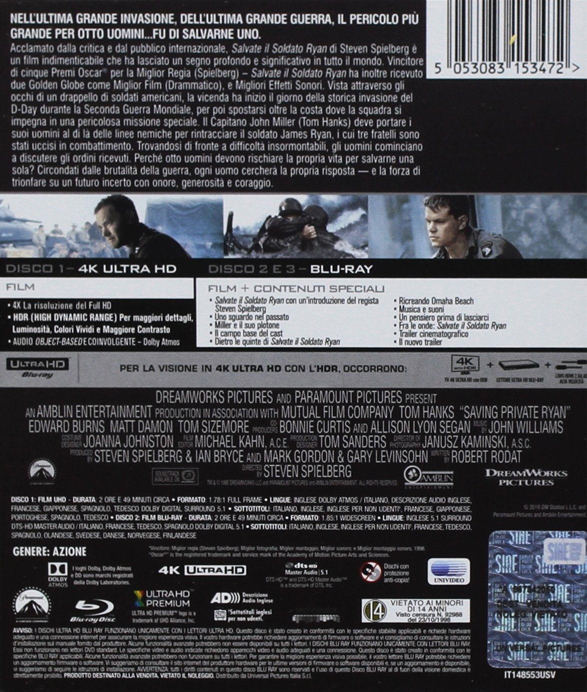 Salvate il Soldato Ryan (4K Ultra-HD + Blu-Ray