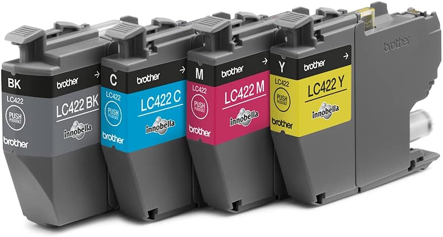 Brother Original LC-422VAL Value Pack Ink Cartridges for Brother MFC-J5340DW, MFC-J5345DW, MFC-J5740DW, MFC-J6540DW, MFC-J6940DW (4 x Black, Cyan, Magenta, Yellow