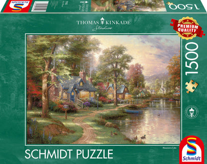 Schmidt | Thomas Kinkade: Hometown Lake - 1,500 Pieces | Jigsaw Puzzle | Ages 14+ |