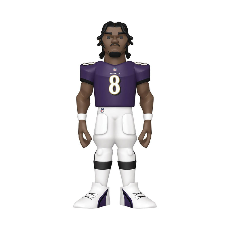 Funko Gold 12" NFL: Ravens - Lamar Jackson - 1/6 Odds for Rare Chase Variant - Collectable Vinyl Action Figure - Birthday Gift Idea - Official Merchandise - Ideal Toy for Sports Fans and Display