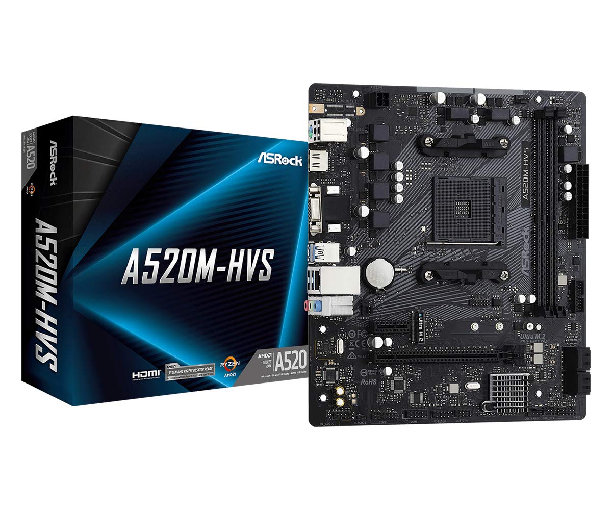 Carte Mère ASRock A520M-HVS (AM4) Micro-ATX
