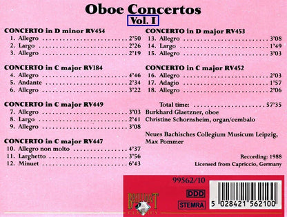 Vivaldi, Antonio-Oboe Concertos Vol.1