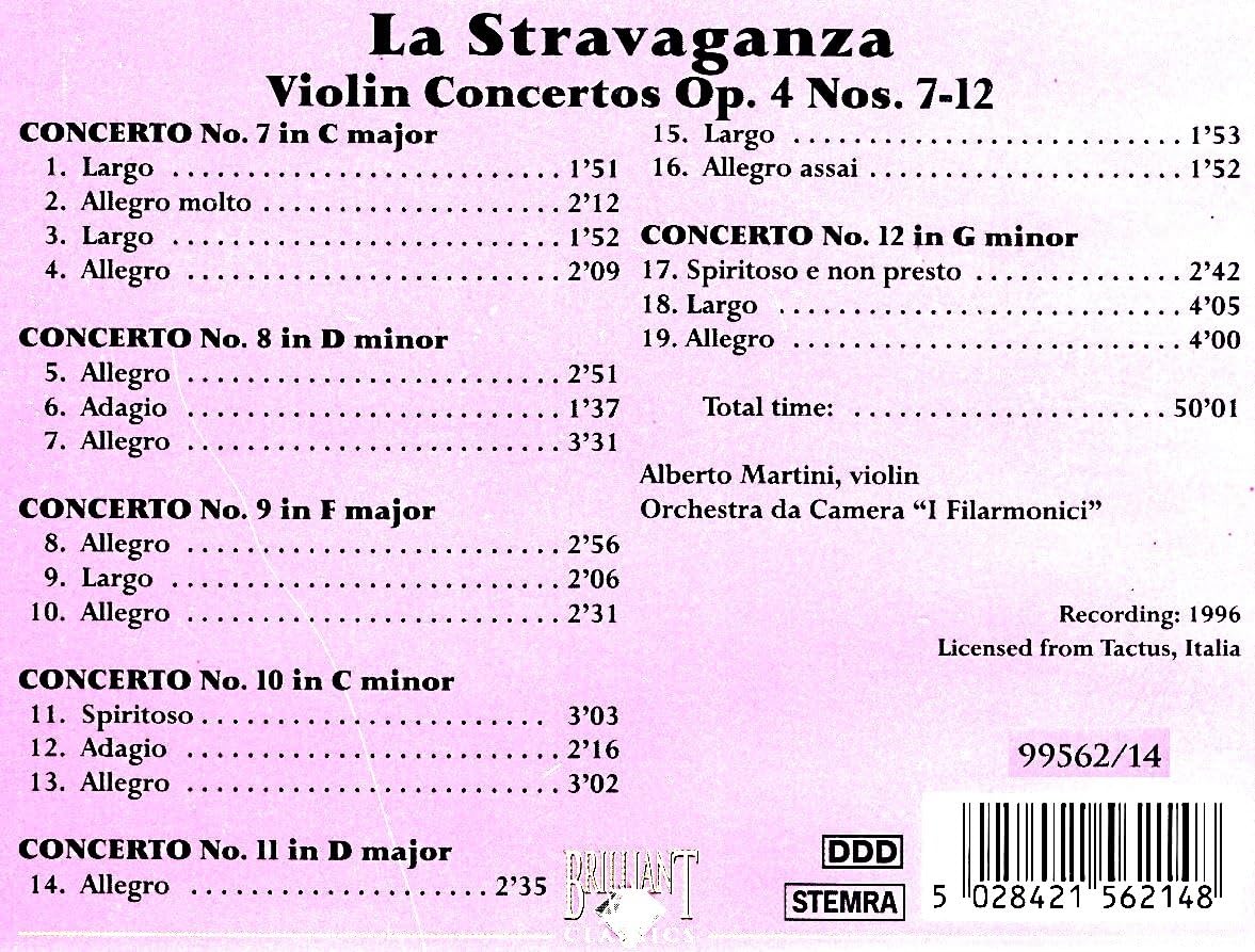 La Stravaganza - Violin Concertos Op. 4 Nos. 7-12