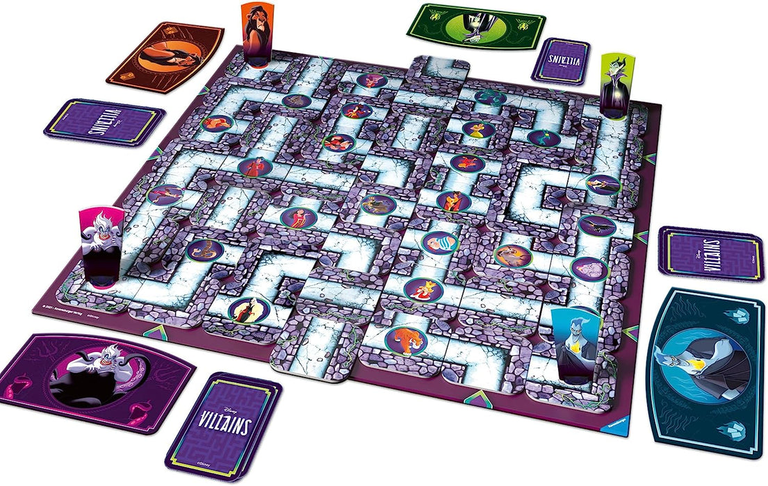 Ravensburger Disney Villains Labyrinth Family Strategy Board Game for Kids & Adults Age 7 Years Up - 2 to 4 Players