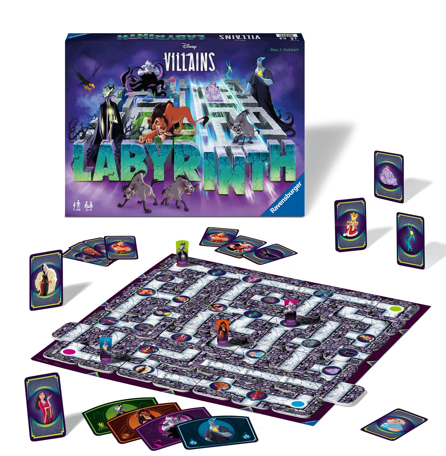 Ravensburger Disney Villains Labyrinth Family Strategy Board Game for Kids & Adults Age 7 Years Up - 2 to 4 Players