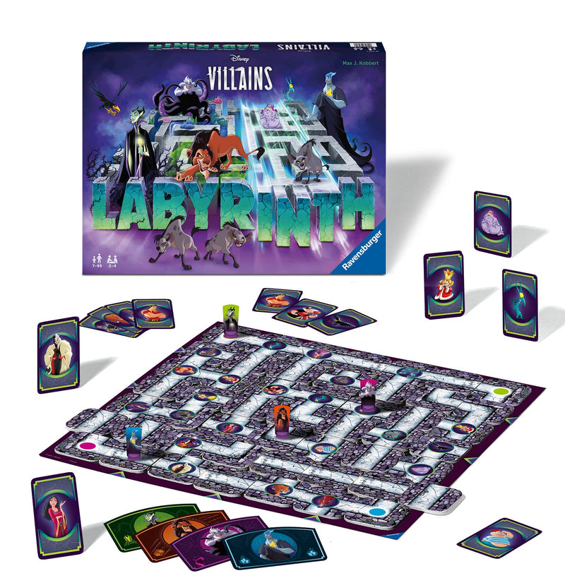 Ravensburger Disney Villains Labyrinth Family Strategy Board Game for Kids & Adults Age 7 Years Up - 2 to 4 Players