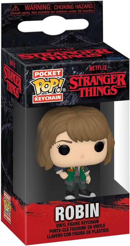 Funko Pop! Keychain: Stranger Things - Robin - Minifigura de Vinilo Coleccionable Llavero Original - Relleno de Calcetines - Idea de Regalo- Mercancia Oficial - TV Fans - Minifigura