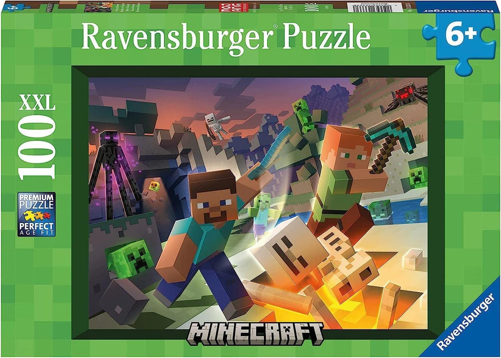 Ravensburger Monster Minecraft Jigsaw Puzzles for Kids Age 6 Years Up - 100 Pieces XXL - Toys for Children