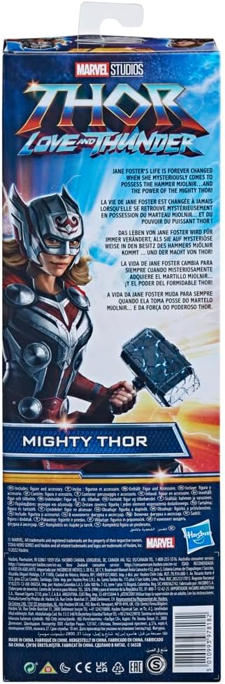Hasbro Marvel Avengers Titan Hero Series Mighty Thor Toy, 30-cm-scale Thor: Love and Thunder Figure for Children Aged 4 and Up