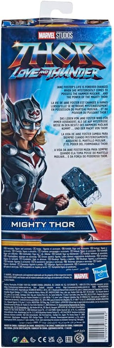 Hasbro Marvel Avengers Titan Hero Series Mighty Thor Toy, 30-cm-scale Thor: Love and Thunder Figure for Children Aged 4 and Up