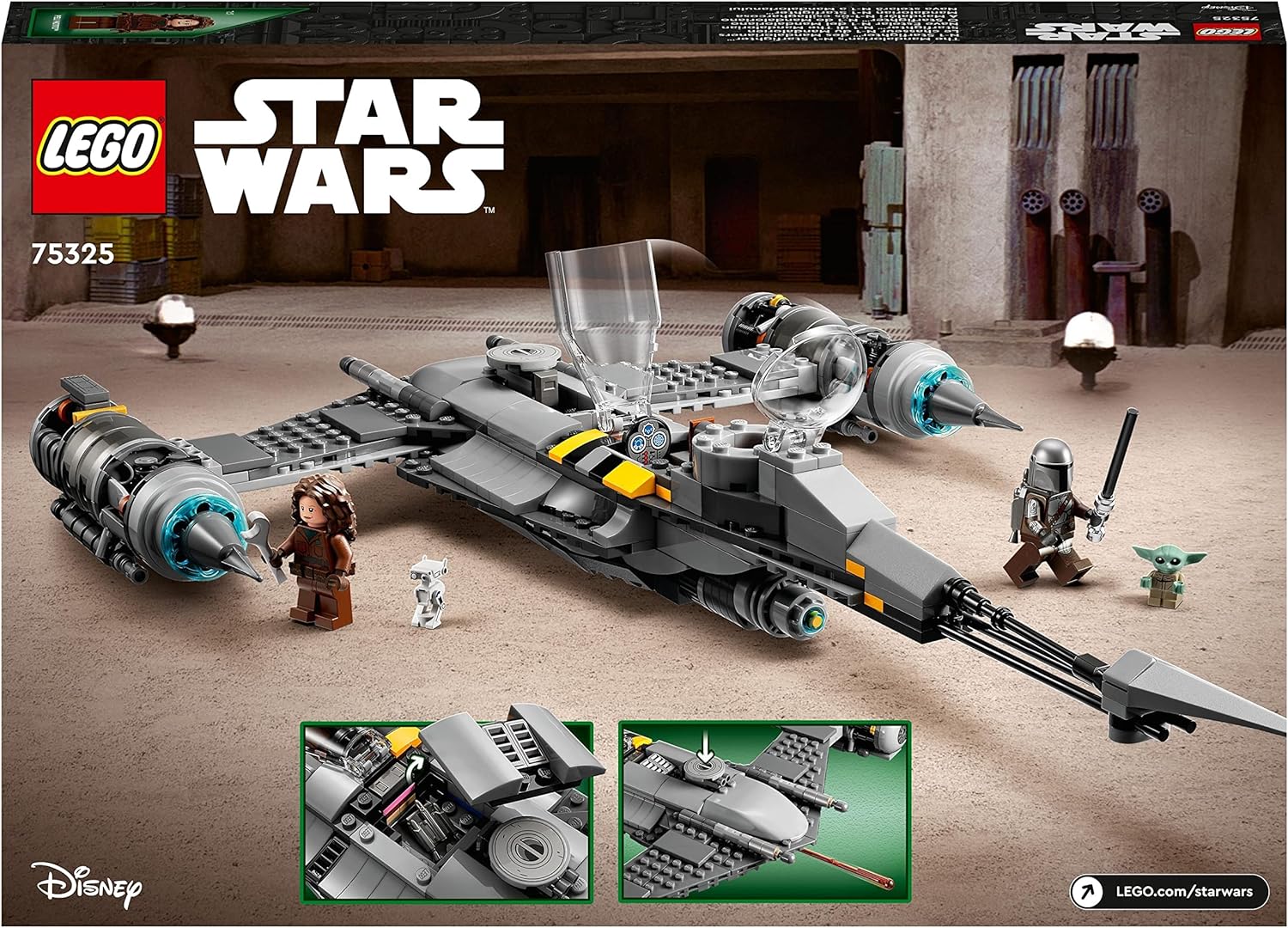 LEGO 75325 Star Wars The Mandalorian's N-1 Starfighter Building Toy & 75345 Star Wars 501st Clone Troopers Battle Pack Set