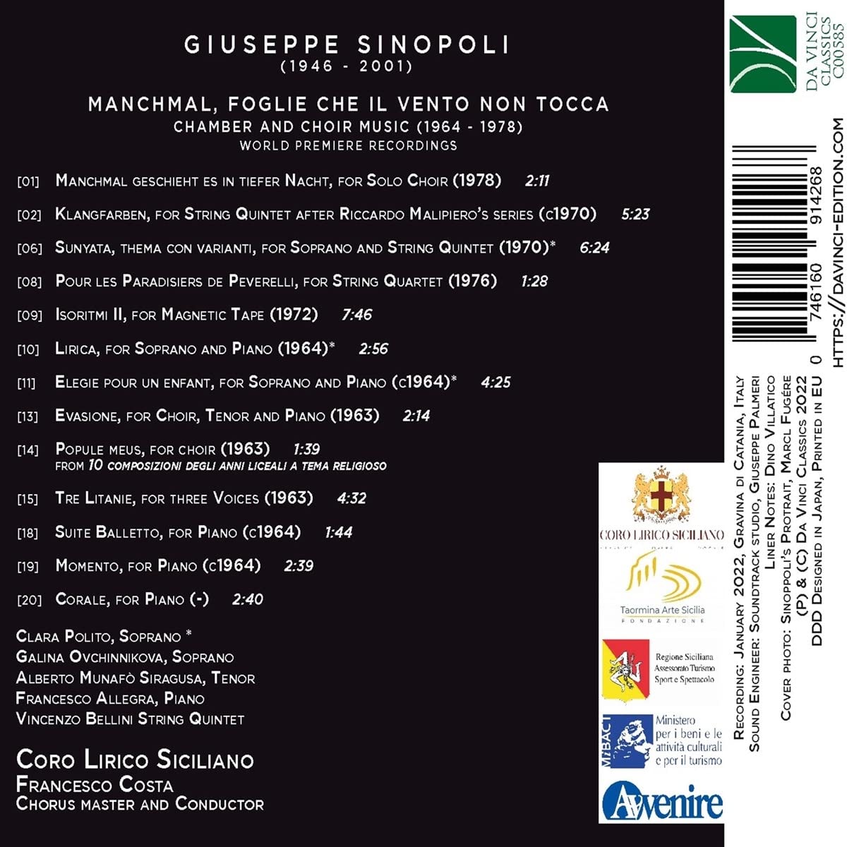 Manchmal (Chamber and Choir Music