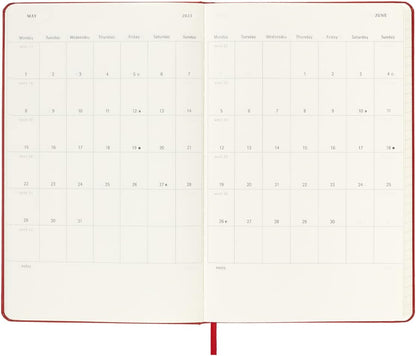 Moleskine Weekly Planner 2023, 12-Month Monthly Diary, Limited Edition Le Petit Prince, Weekly Planner With Hard Cover And Elastic Closure, Large Size 9 x 14 cm, Color Rose