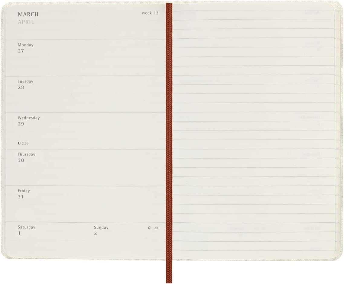 Moleskine Weekly Planner 2023, 12-Month Diary, Limited Edition Alice In Wonderland, Weekly Planner with Hard Cover and Elastic Closure, Pocket Size 9 x 14 cm, Colour Orange