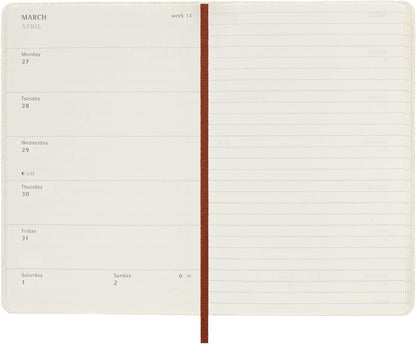 Moleskine Weekly Planner 2023, 12-Month Diary, Limited Edition Alice In Wonderland, Weekly Planner with Hard Cover and Elastic Closure, Pocket Size 9 x 14 cm, Colour Orange