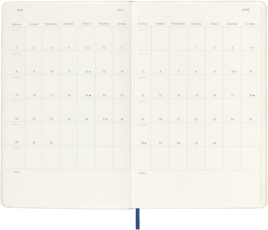 Moleskine Weekly Planner 2023, 12-Month Diary, Limited Edition Alice In Wonderland, Weekly Planner with Hard Cover and Elastic Closure, Large Size 21 x 13.5 Cm