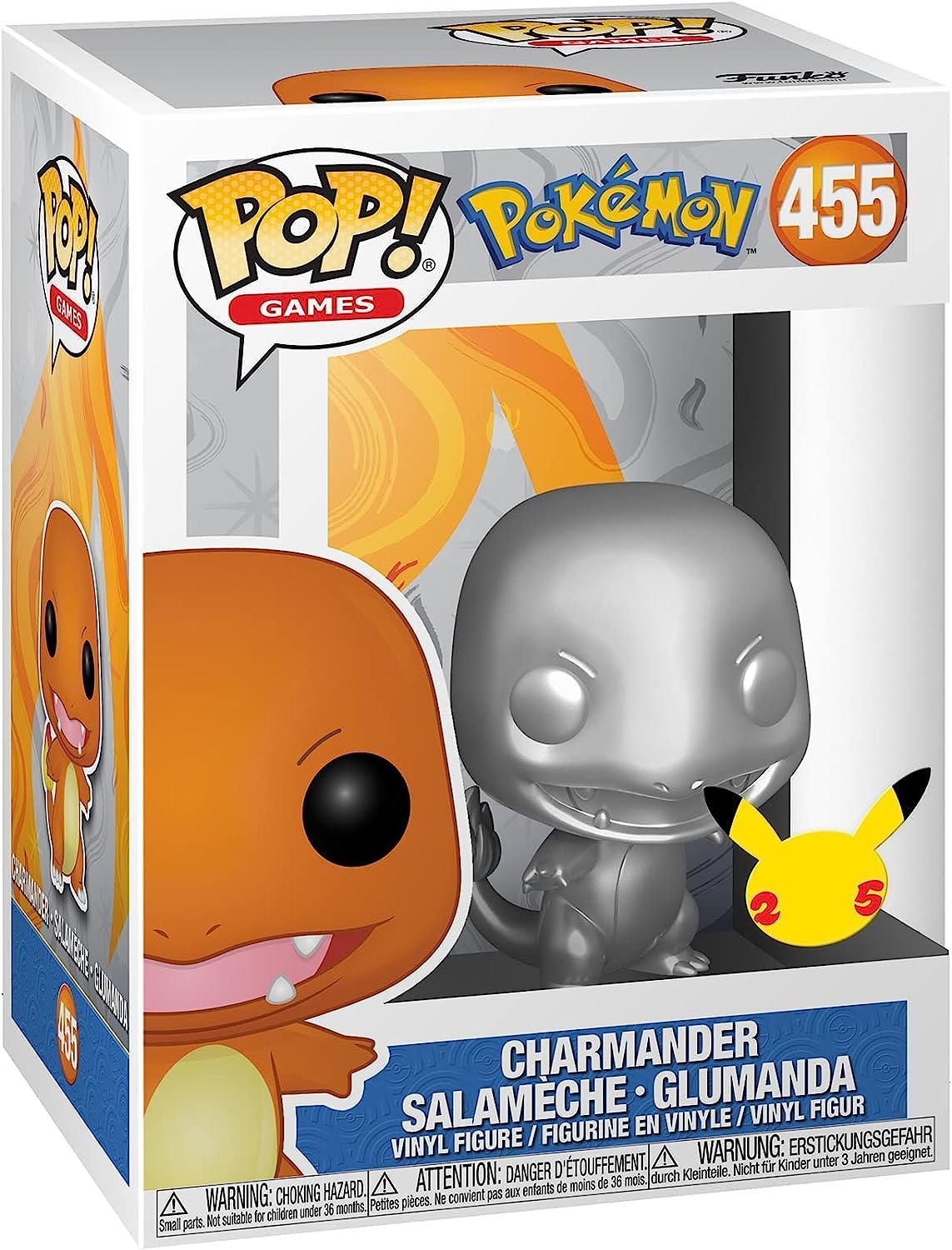 Funko Pokemon Charmander Glumanda #455 - Pokemon Celebrations 25th Anniversary - Pokemon Spielzeug