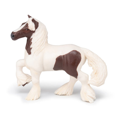 PAPO Horses and Ponies Skewbald Irish Cob Toy Figure, Brown/White (51513)