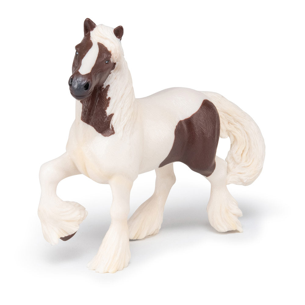 PAPO Horses and Ponies Skewbald Irish Cob Toy Figure, Brown/White (51513)