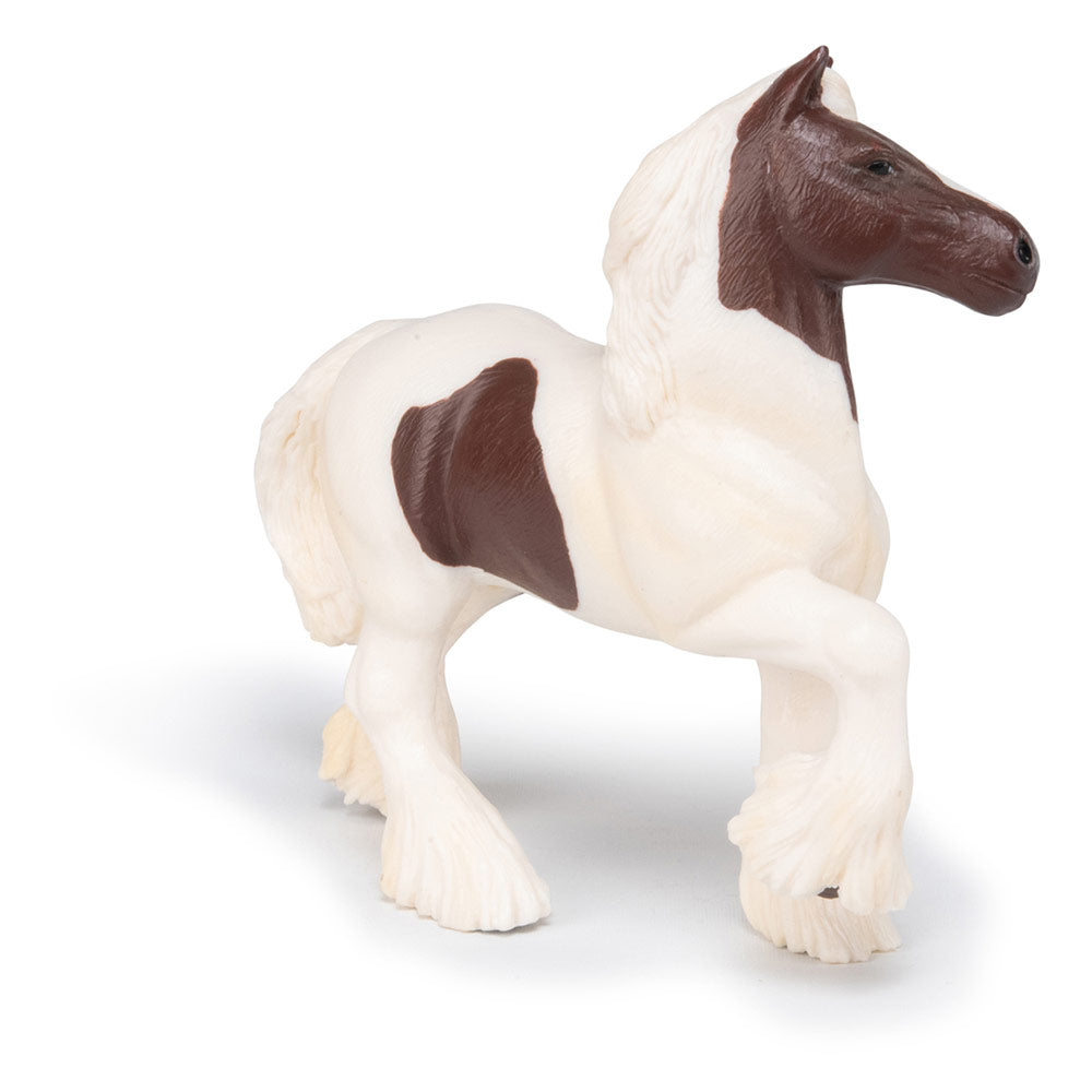 PAPO Horses and Ponies Skewbald Irish Cob Toy Figure, Brown/White (51513)