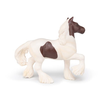 PAPO Horses and Ponies Skewbald Irish Cob Toy Figure, Brown/White (51513)
