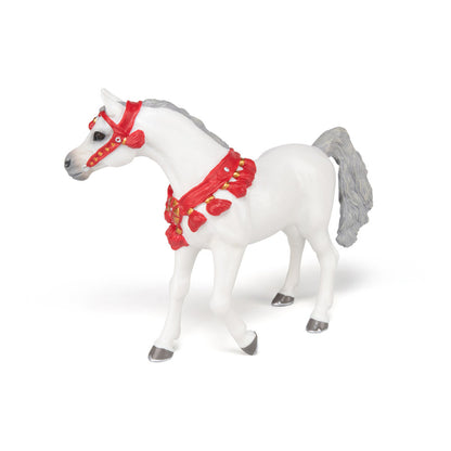 PAPO Horses and Ponies White Arabian Horse in Parade Dress Toy Figure, White (51568)