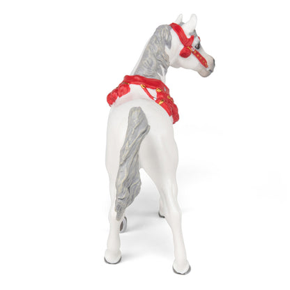 PAPO Horses and Ponies White Arabian Horse in Parade Dress Toy Figure, White (51568)