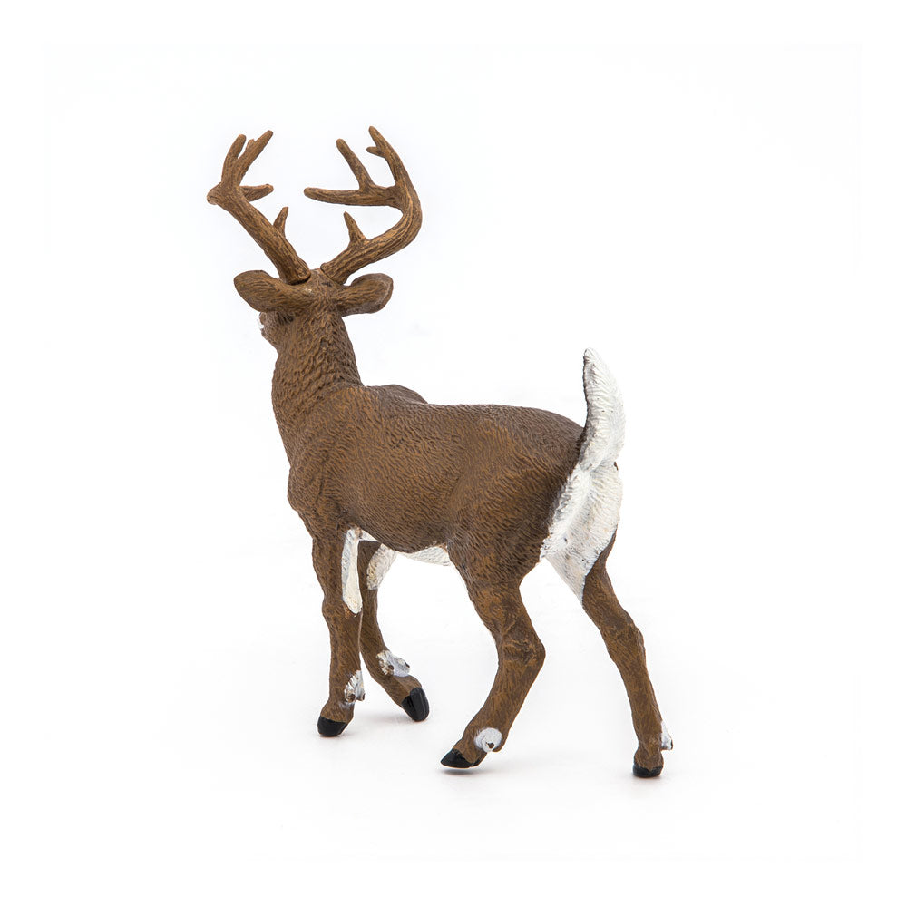PAPO Wild Animal Kingdom White-Tailed Deer Toy Figure, Brown (53021)