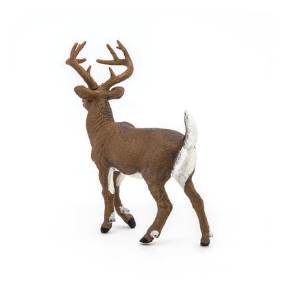 PAPO Wild Animal Kingdom White-Tailed Deer Toy Figure, Brown (53021)