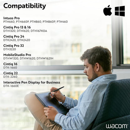 Wacom Pro Pen 2 (KP504E) - Compatible Cintiq Pro & MobileStudio Pro,Black