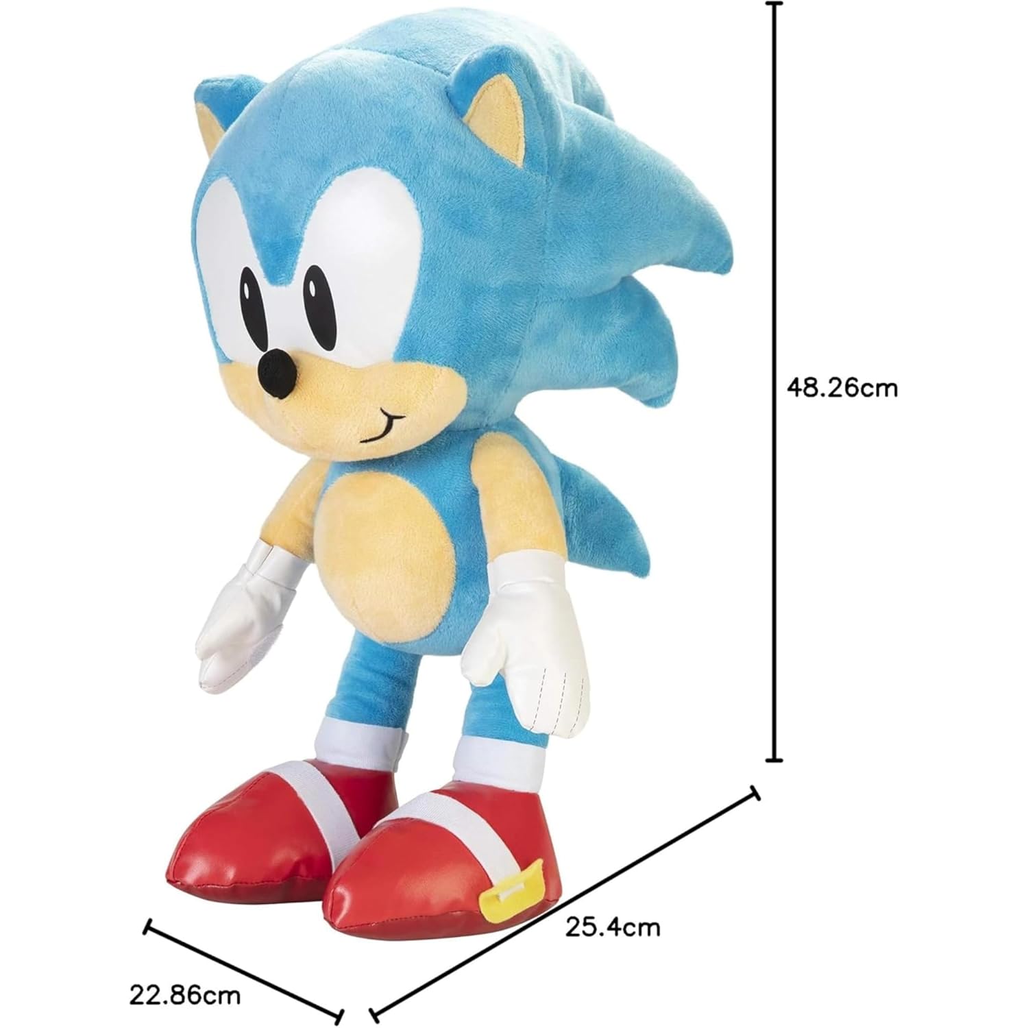 Sonic The Hedgehog Sonic Jumbo Plush, 28” / 45cm Tall Plush Made of Premium Soft Material, Suggested For Ages 3+