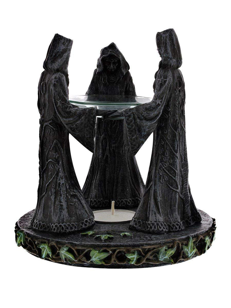 Pagan Magik Circle Triple Moon Oil Burner. (16Cm)