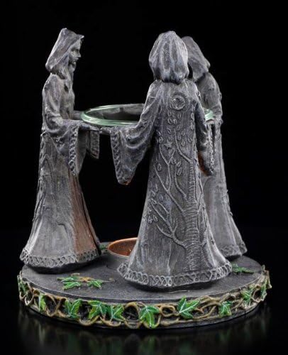 Pagan Magik Circle Triple Moon Oil Burner. (16Cm)