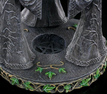 Pagan Magik Circle Triple Moon Oil Burner. (16Cm)