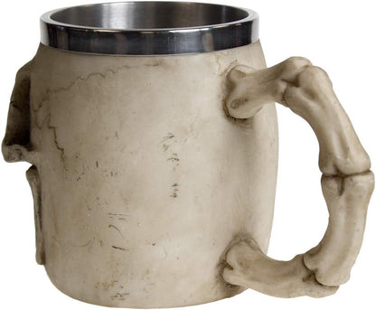 Nemesis Now NEM3933 Grinning Skull Tankard Mug 14cm Ivory
