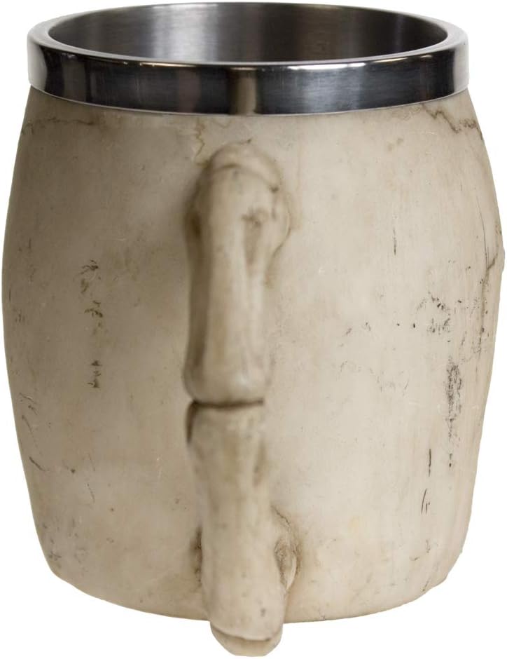 Nemesis Now NEM3933 Grinning Skull Tankard Mug 14cm Ivory