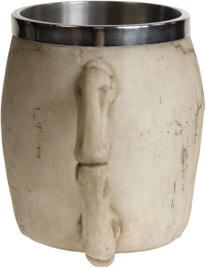 Nemesis Now NEM3933 Grinning Skull Tankard Mug 14cm Ivory
