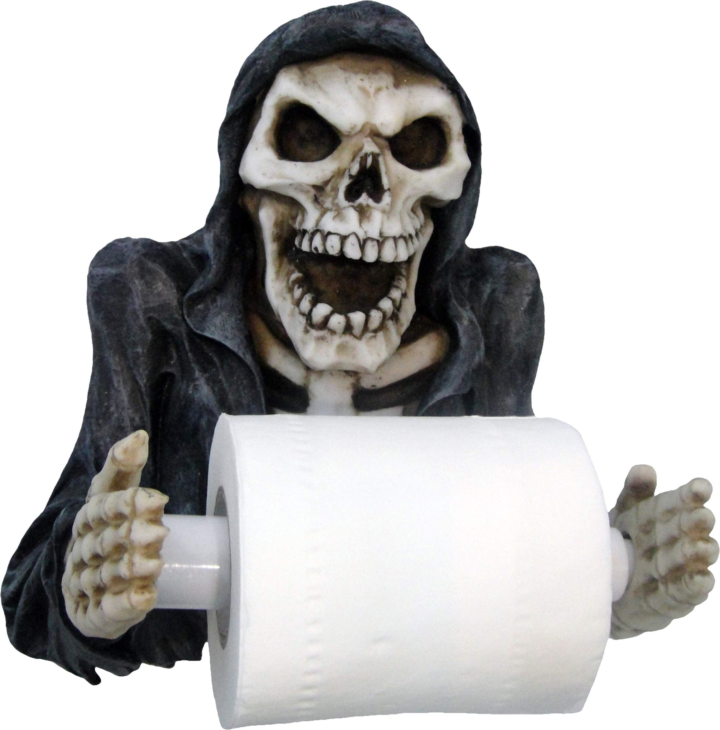 Skeleton Grim Reapers Revenge Toilet Roll Paper Holder