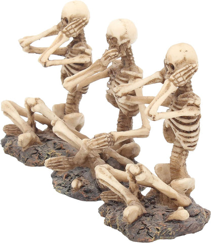 Nemesis Now AL50292 See No, Hear No, Speak No Skeletons Figurine , Ivory