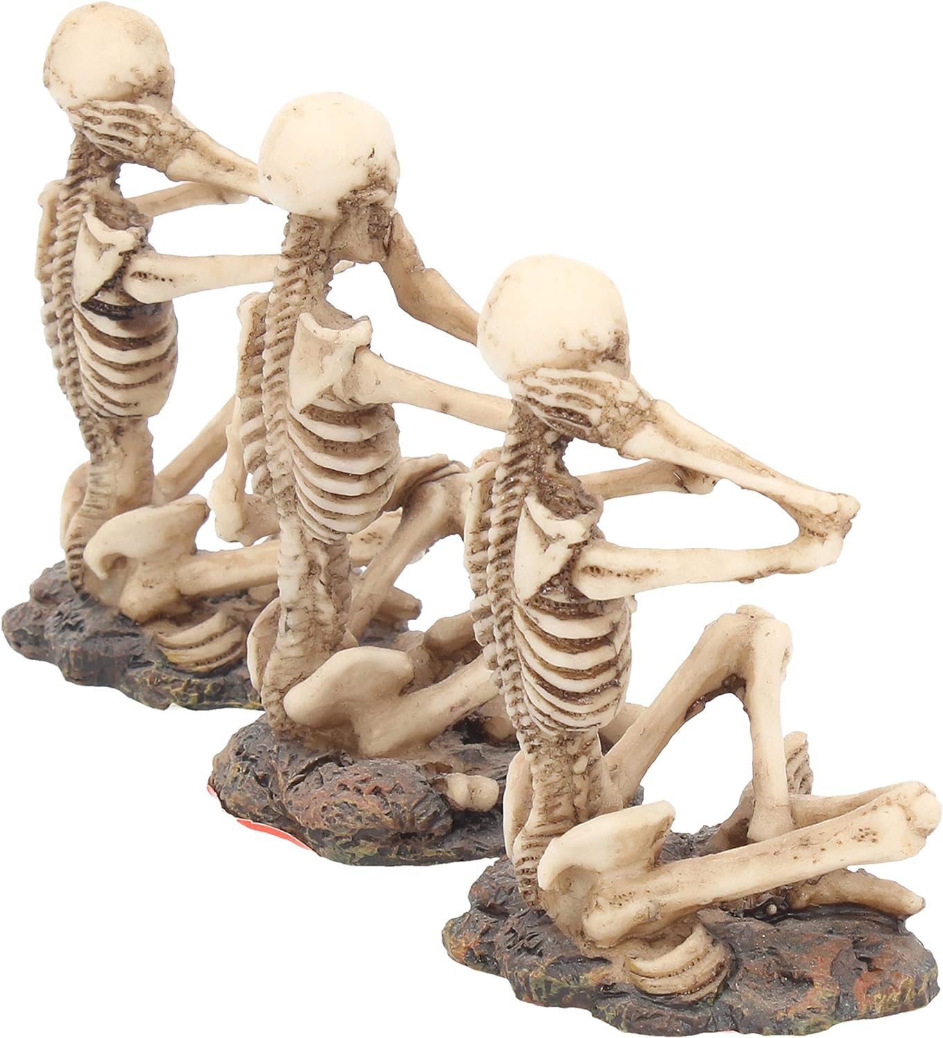 Nemesis Now AL50292 See No, Hear No, Speak No Skeletons Figurine , Ivory