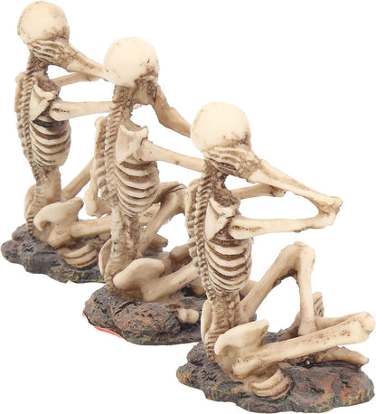 Nemesis Now AL50292 See No, Hear No, Speak No Skeletons Figurine , Ivory