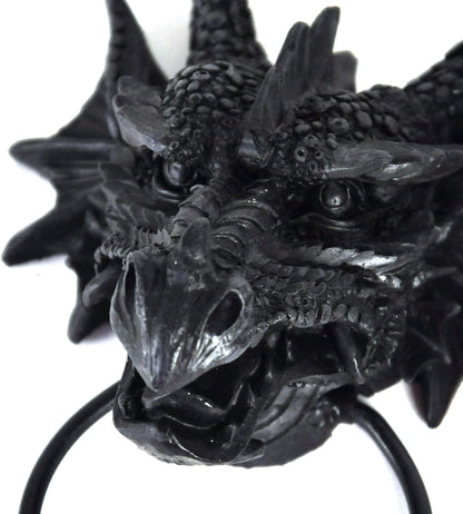 Gothic Black Dragon Door Knocker