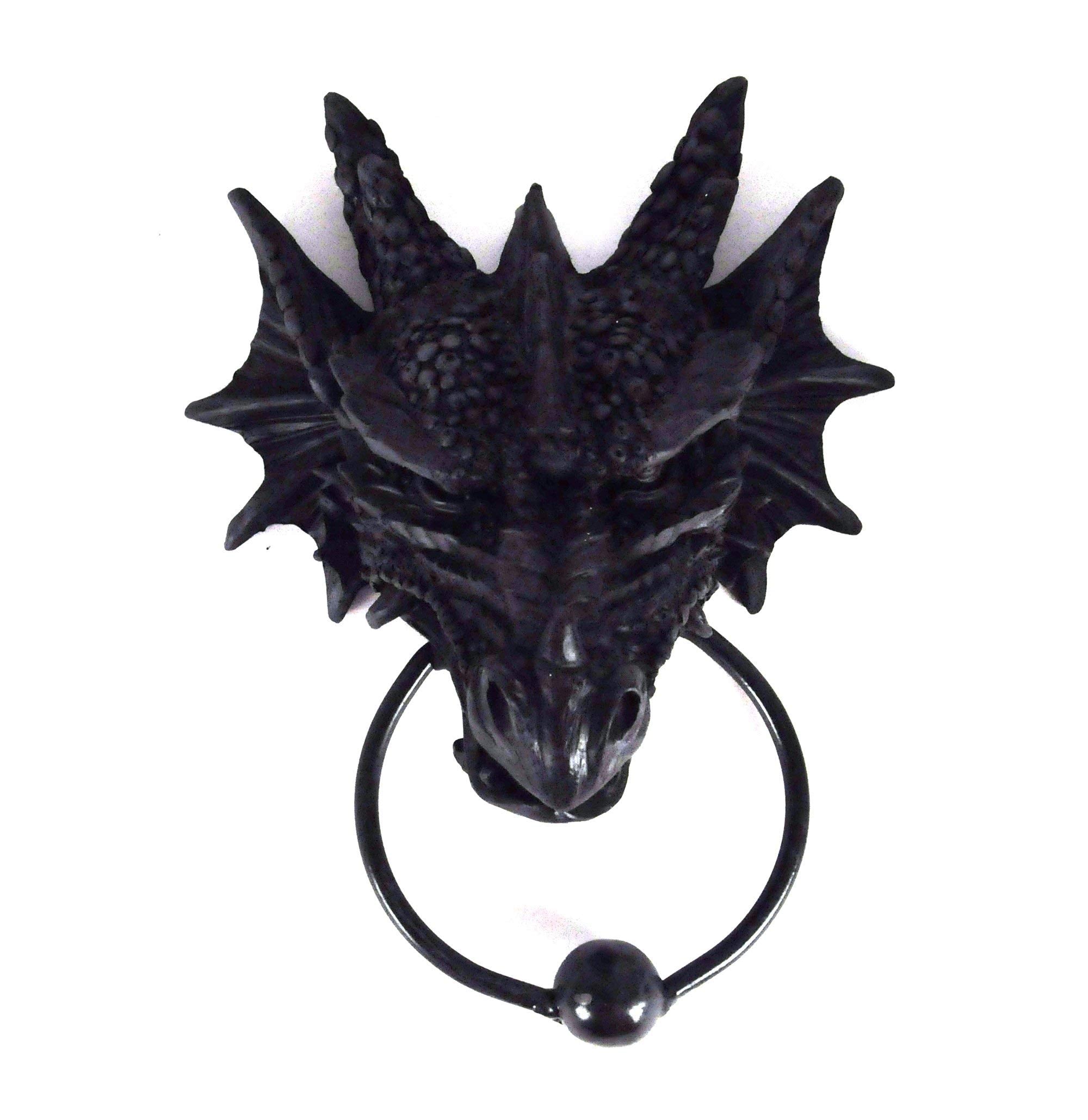 Gothic Black Dragon Door Knocker