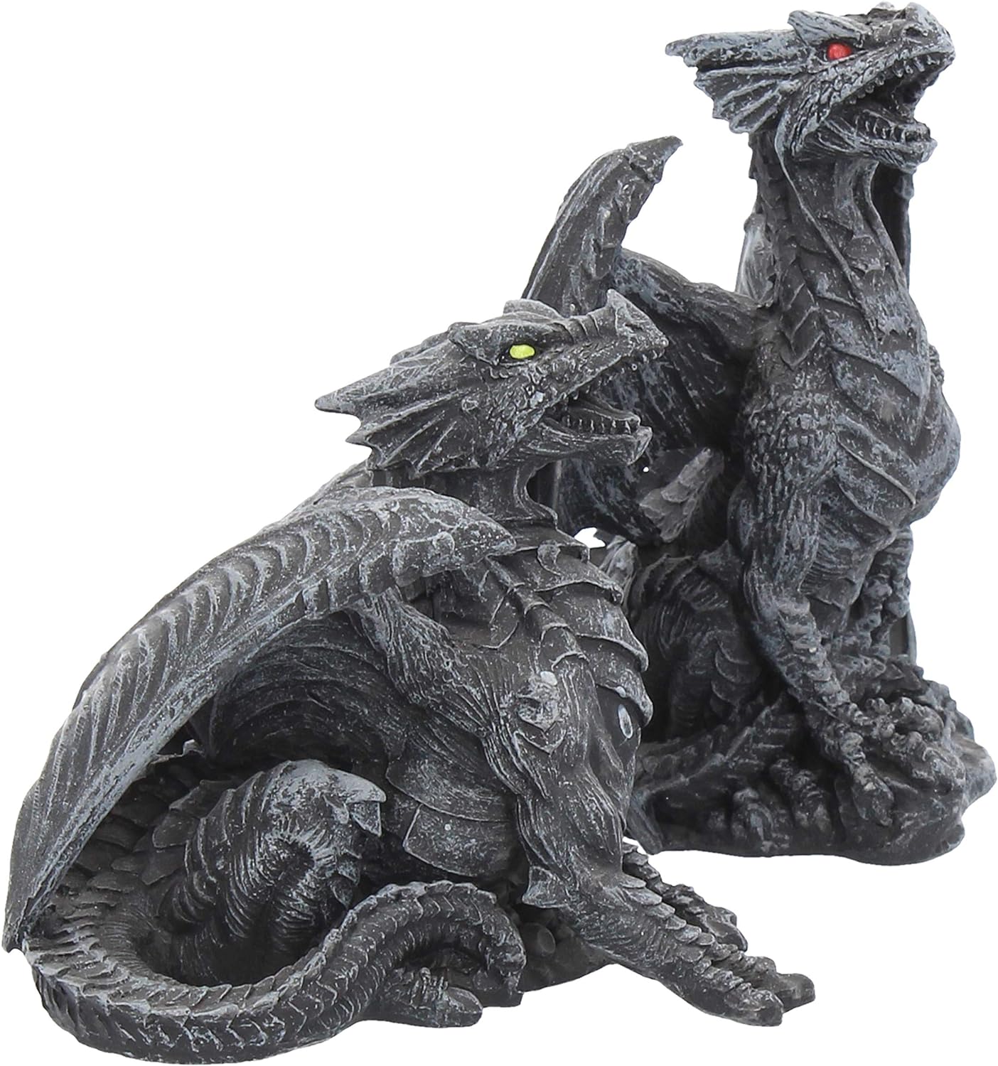 Nemesis Now Dark Fury Set of 2 10cm Dragon Figurines, Black, One Size