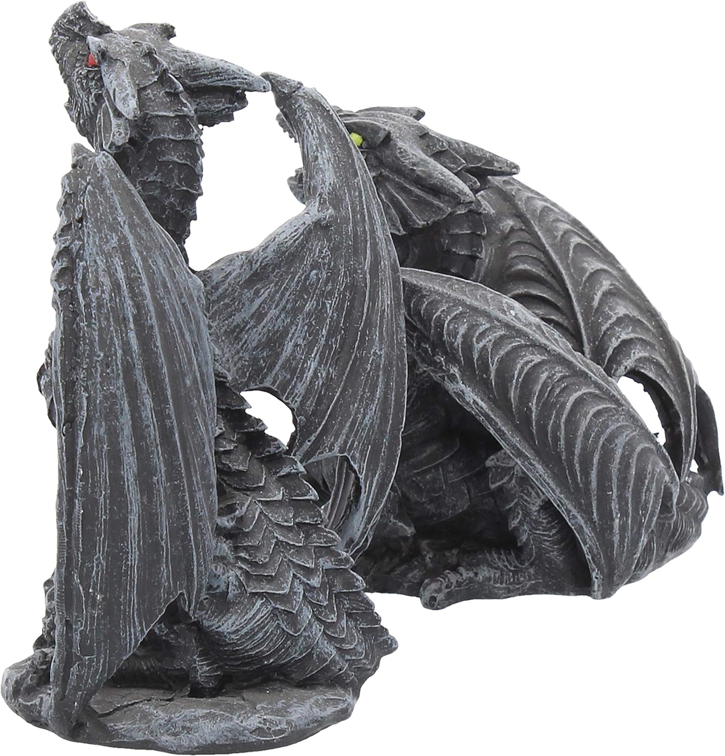 Nemesis Now Dark Fury Set of 2 10cm Dragon Figurines, Black, One Size
