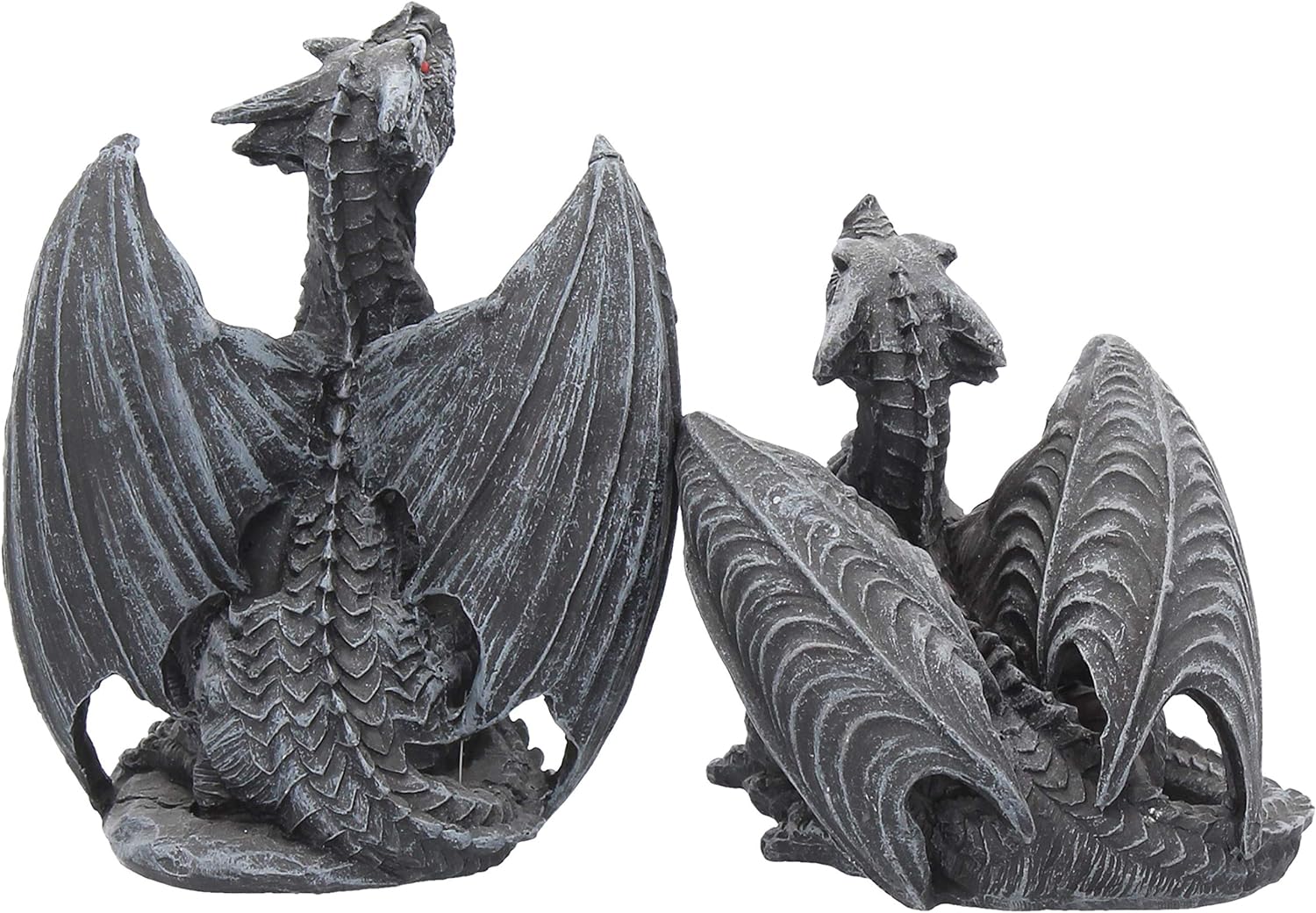 Nemesis Now Dark Fury Set of 2 10cm Dragon Figurines, Black, One Size