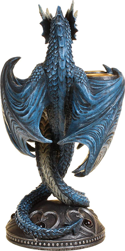 Nemesis Now Dragon Heart Anne Stokes Candle Holder 28cm Blue