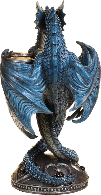 Nemesis Now Dragon Heart Anne Stokes Candle Holder 28cm Blue