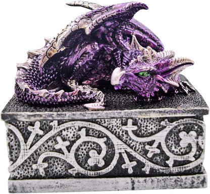 Nemesis Now Dragon Safehold Set Of 4, Boxes, Multi-Coloured, 8.4cm, Resin