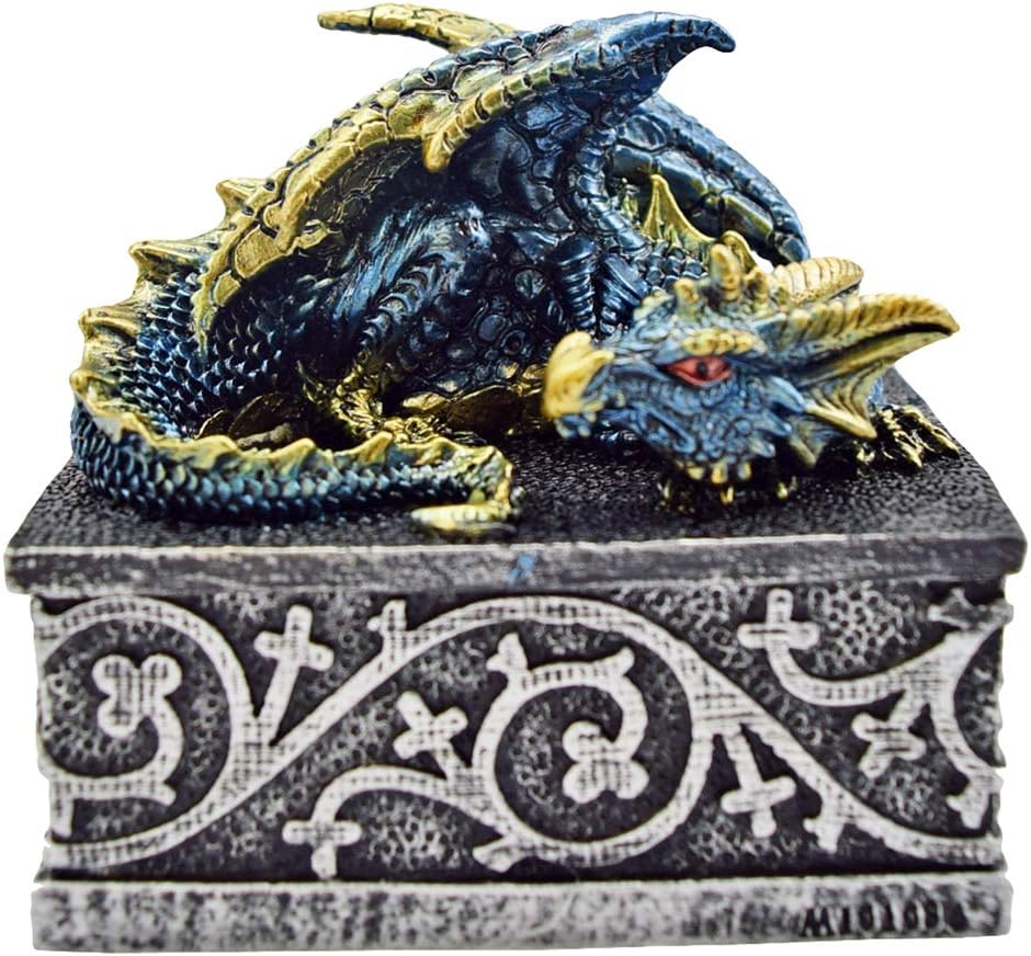 Nemesis Now Dragon Safehold Set Of 4, Boxes, Multi-Coloured, 8.4cm, Resin